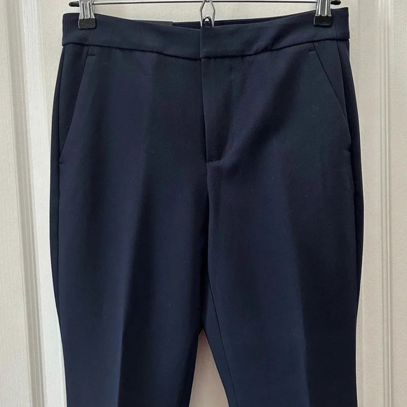 Banana Republic Pants High Rise  Crop Flare Leg Trousers Navy Blue Size 0 NWT - Picture 5 of 16